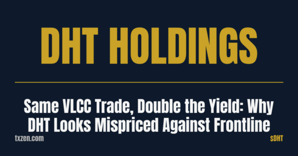 DHT Holdings Frontline FRO VLCC trade double yield mispriced