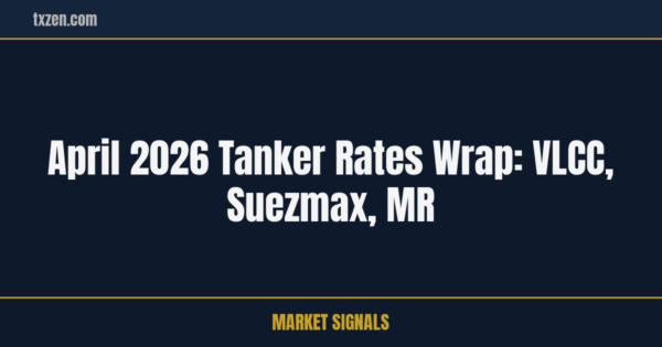April 2026 Tanker Rates Wrap: VLCC, Suezmax, MR | txzen.com