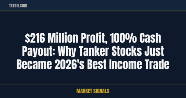 Tanker stocks 2026 income trade $216 million profit 100% cash payout